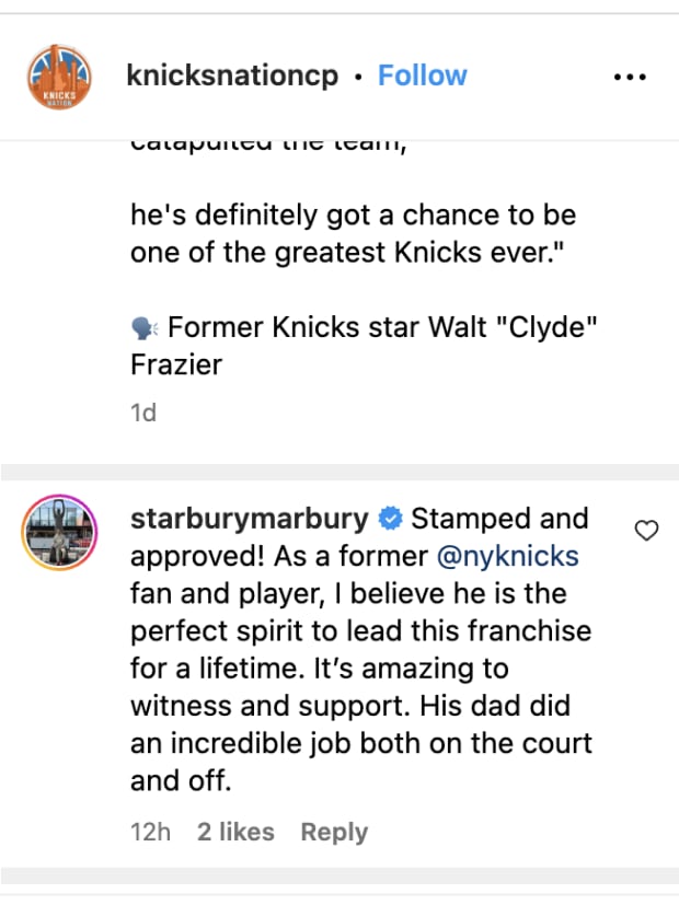 Stephon Marbury's Comment