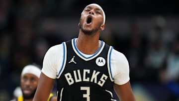 Milwaukee Bucks center Myles Turner (3) in a game against the Indiana Pacers.