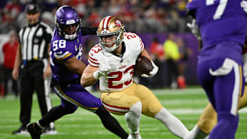 San Francisco 49ers running back Christian McCaffrey (23)