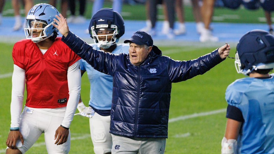 Bill Belichick at North Carolina's "Practice Like A Pro" Spring Football Event