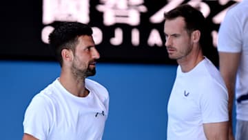 Novak Djokovic and Andy Murray at the 2025 Australian Open