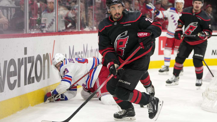 Seth Jarvis led the Canes with 5 goals in the 2024 NHL playoffs