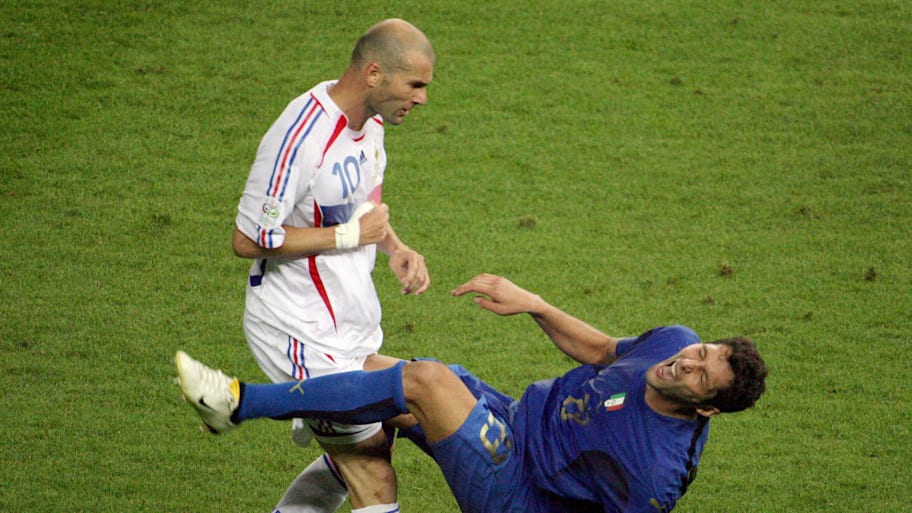 Zidane's infamous headbutt on Materazzi.