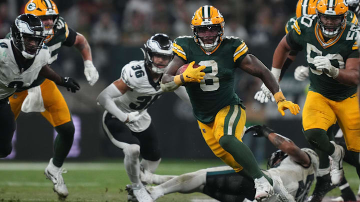 Green Bay Packers running back Josh Jacobs.