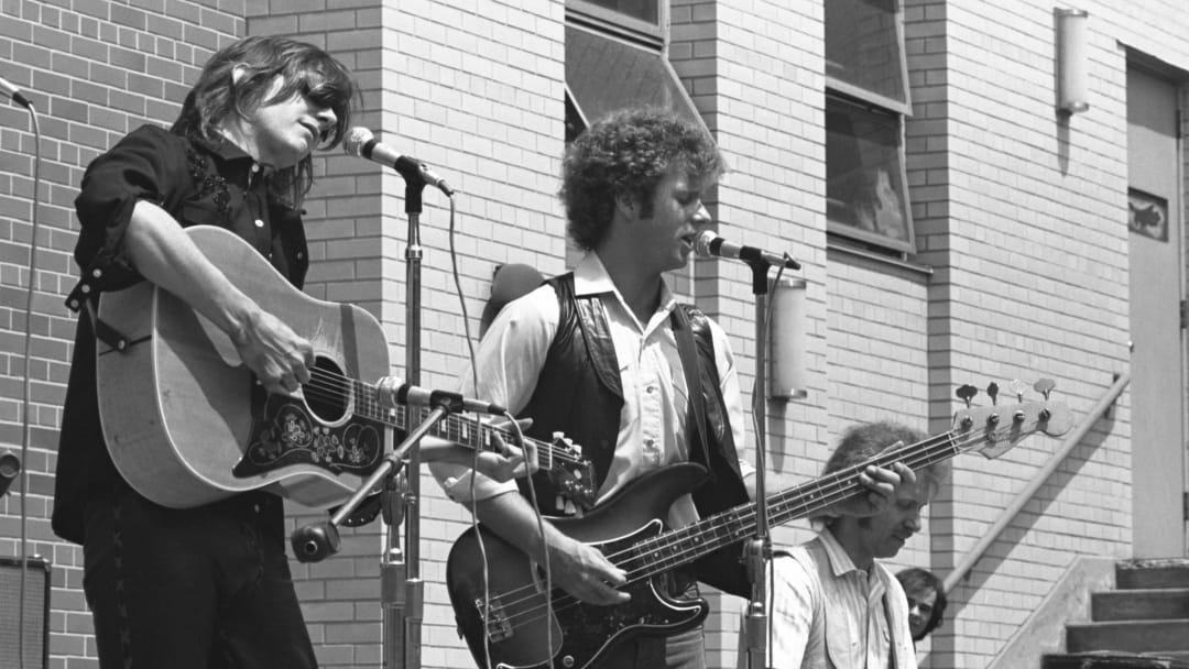 Gram Parsons and Chris Hillman in concert