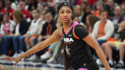 Jul 20, 2024; Phoenix, AZ, USA; Team WNBA forward Angel Reese gets in position against USA Women's National Team during the WNBA All Star Game at Footprint Center. Mandatory Credit: Joe Camporeale-USA TODAY Sports