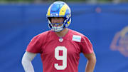 Matthew Stafford has been battling a back issue during Los Angeles Rams training camp. 