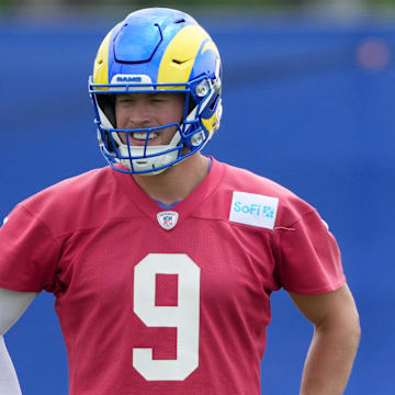 Matthew Stafford has been battling a back issue during Los Angeles Rams training camp. 