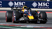 Oct 19, 2025; Austin, TX, USA; Oracle Red Bull Racing driver Max Verstappen (1) of Team Netherlands drives during the 2025 US Grand Prix at Circuit of The Americas in Austin, Texas. Mandatory Credit: Jerome Miron-Imagn Images