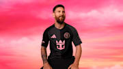 Lionel Messi in Inter Miami's new away jersey.