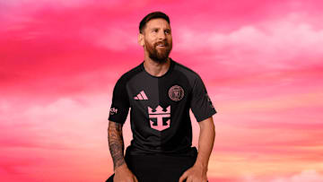 Lionel Messi in Inter Miami's new away jersey.