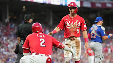 Cincinnati Reds players Matt McLain, Gavin Lux