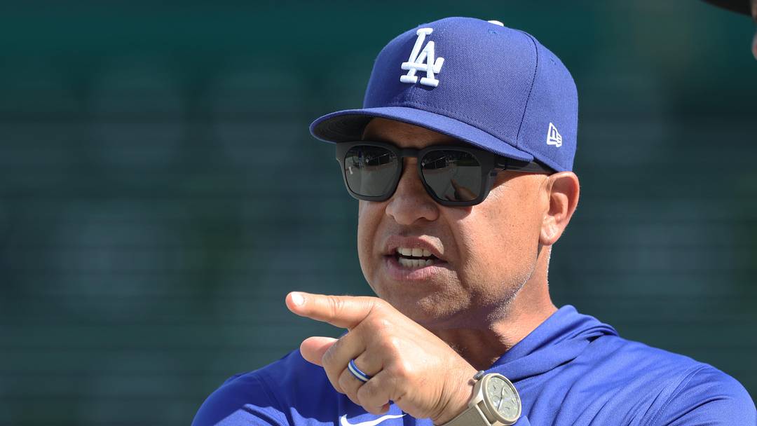 Los Angeles Dodgers manager Dave Roberts (30) gestures during batting  practice before the game against the Pittsburgh Pirates at PNC Park on June 10, 2026.