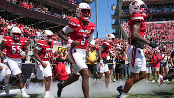 The Louisville Cardinals football team takes the field for their season opener on August 30, 2025 at L&N Credit Union Stadium.