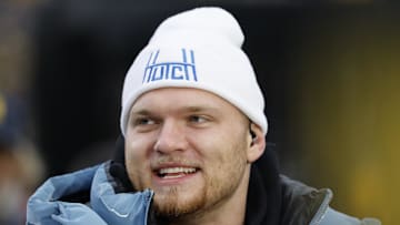 Detroit lions defensive end Aidan Hutchinson.