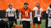 Bengals Joe Burrow (9) returns to practice on Monday November 10, 2025.