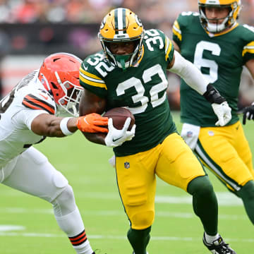 Green Bay Packers running back MarShawn Lloyd