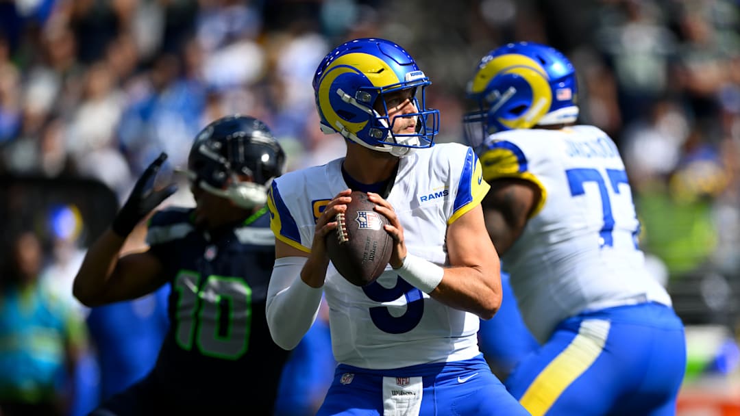 Los Angeles Rams Matthew Stafford, Alaric Jackson v Seattle Seahawks