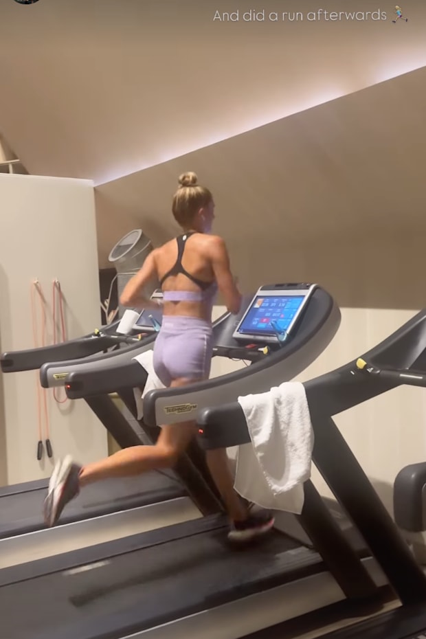 Treadmill screenshot from Alica Schmidt's Instagram