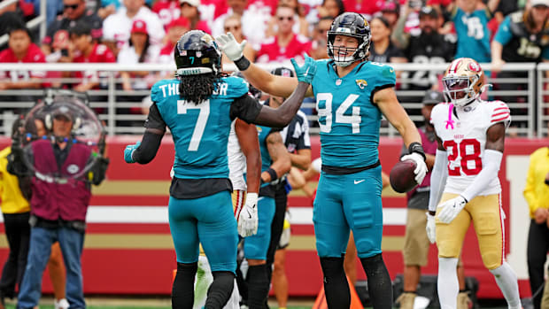 Jacksonville Jaguars, NFL, San Francisco 49ers, Brian Thomas Jr., Hunter Long