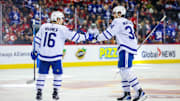 Toronto Maple Leafs right wing Mitch Marner and center Auston Matthews