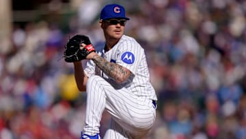 Chicago Cubs relief pitcher Ethan Roberts throws a pitch against the Philadelphia Phillies.