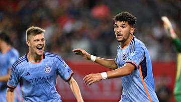 Strahinja Tanasijević and Mounsef Bakrar of NYCFC