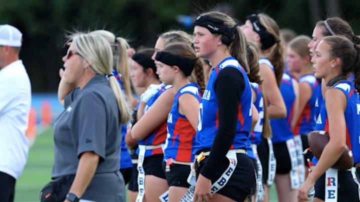 Vestavia Hills vs. Moody in Alabama Varsity high school girls flag football clash Aug. 26, 2025 Vestavia Hills vs. Moody in Alabama Varsity high school girls flag football clash Aug. 26, 2025