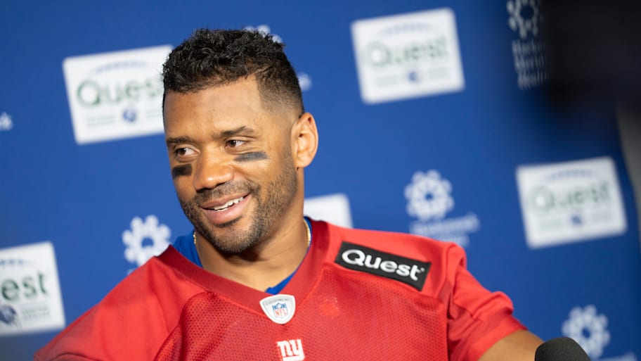 Russell Wilson has raved about the chance to play with Giants second-year receiver Malik Nabers. | Julian Leshay Guadalupe/NorthJersey.com / USA TODAY NETWORK via Imagn Images