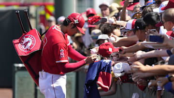 Mar 27, 2022; Tempe, Arizona, USA; Shohei Ohtani, LA Angels