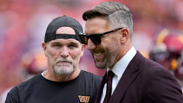 Washington Commanders head coach Dan Quinn and general manager Adam Peters