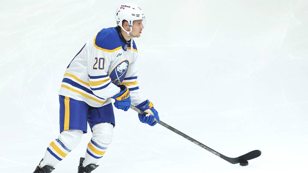 Sep 21, 2026; Pittsburgh, Pennsylvania, USA; Buffalo Sabres forward Jiri Kulich (20) warms up before the game against the Pittsburgh Penguins at PPG Paints Arena. Mandatory Credit: Charles LeClaire-Imagn Images Sep 21, 2026; Pittsburgh, Pennsylvania, USA; Buffalo Sabres forward Jiri Kulich (20) warms up before the game against the Pittsburgh Penguins at PPG Paints Arena. Mandatory Credit: Charles LeClaire-Imagn Images