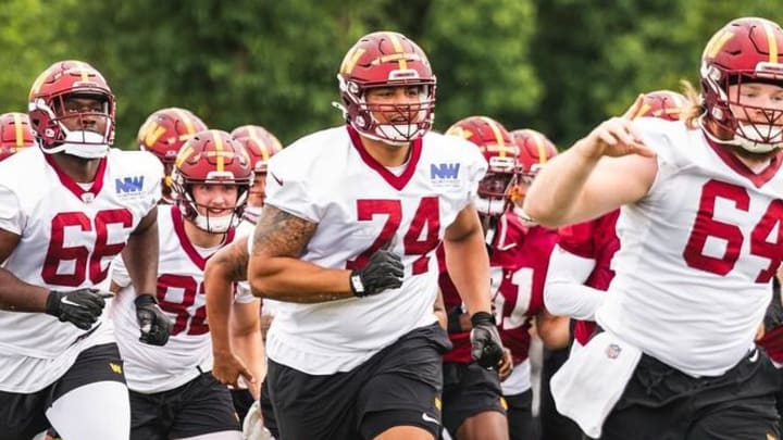 Washington Commanders offensive tackle Brandon Coleman (74).