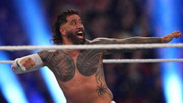  Jey Uso in action Men’s Royal Rumble match during the WWE Royal Rumble.