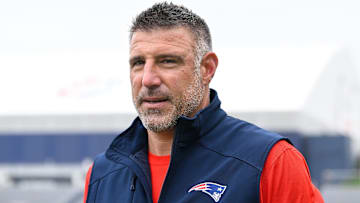Jun 9, 2025; Foxborough, MA, USA; New England Patriots head coach Mike Vrabel leaves the practice fields after minicamp at Gillette Stadium. Mandatory Credit: Eric Canha-Imagn Images