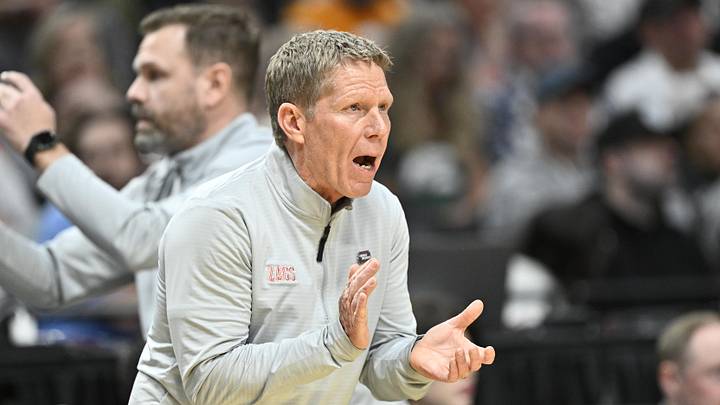 Mar 21, 2026; Portland, OR, USA; Gonzaga Bulldogs head coach Mark Few in the first half against the Texas Longhorns during a second round game of the men's 2026 NCAA Tournament at Moda Center. Mandatory Credit: Craig Strobeck-Imagn Images
