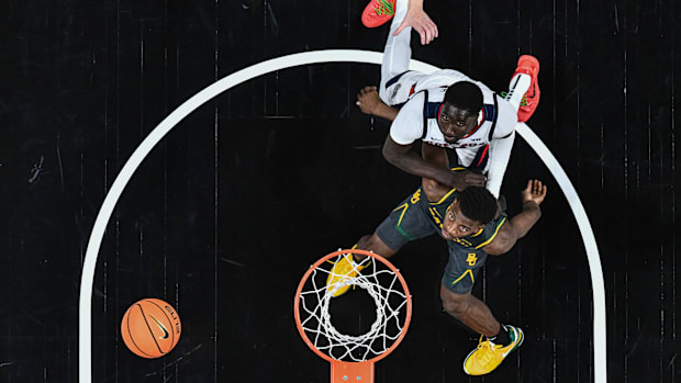 Gonzaga’s Ismaila Diagne during the Bulldogs’ game against Baylor at Spokane Arena. 