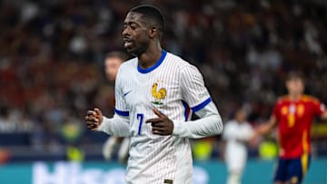 Ousmane Dembélé est sorti sur blessure contre l'Espagne jeudi soir.