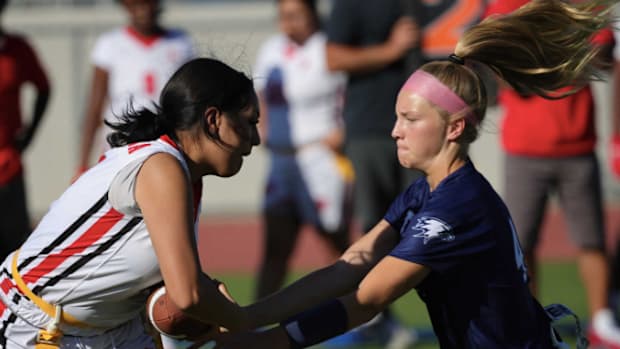 Vista del Lago vs. Cordova in California JV  high school flag football contest (08/20/2025)