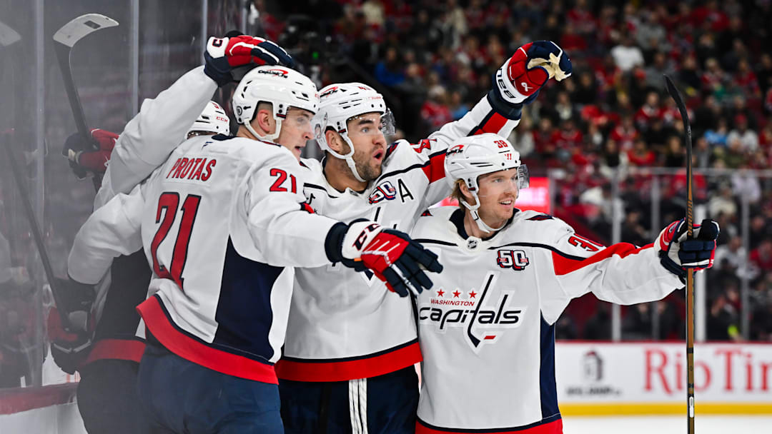 Aliaksei Protas, Tom Wilson, Rasmus Sandin, Washington Capitals