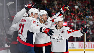Aliaksei Protas, Tom Wilson, Rasmus Sandin, Washington Capitals