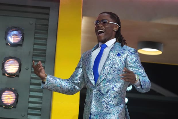 Kentucky Wildcats cornerback Maxwell Hairston s introduced before the first round of the NFL Draft