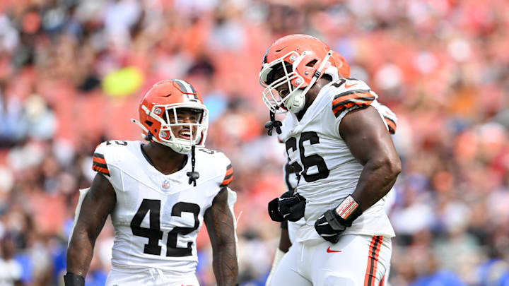 Adin Huntington: Los Angeles Rams v Cleveland Browns - NFL Preseason 2025