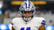 Sep 22, 2024; Arlington, Texas, USA; Dallas Cowboys linebacker Micah Parsons (11) prior to the game against the Baltimore Ravens at AT&T Stadium. Mandatory Credit: Andrew Dieb-Imagn Images