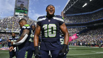 Uchenna Nwosu of the Seattle Seahawks