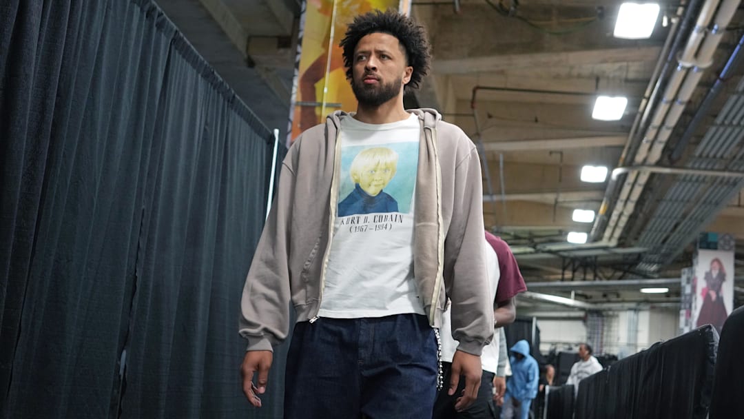 Mar 5, 2026; San Antonio, Texas, USA; Detroit Pistons guard Cade Cunningham (2) enters Frost Bank Center before a game against the San Antonio Spurs. Mandatory Credit: Scott Wachter-Imagn Images