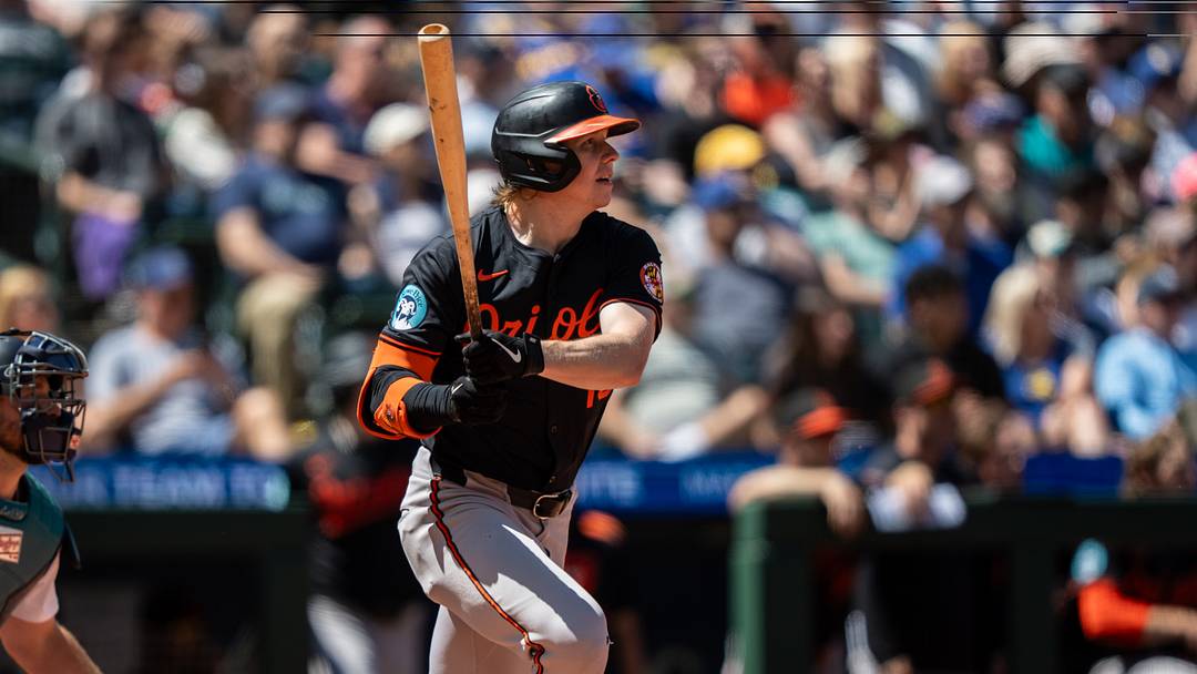 Jun 5, 2025; Seattle, Washington, USA; Balitimore Orioles right fielder Heston Kjerstad (13) takes a swing during an at-bat against the Seattle Mariners at T-Mobile Park. Mandatory Credit: Stephen Brashear-Imagn Images Jun 5, 2025; Seattle, Washington, USA; Balitimore Orioles right fielder Heston Kjerstad (13) takes a swing during an at-bat against the Seattle Mariners at T-Mobile Park. Mandatory Credit: Stephen Brashear-Imagn Images