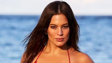 Ashley Graham was photographed by Josie Clough in Nevis. Swimsuit by Ola Vida.