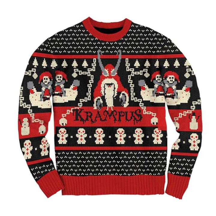 Top-rated ugly Christmas sweaters: Krampus Ugly Christmas Sweater