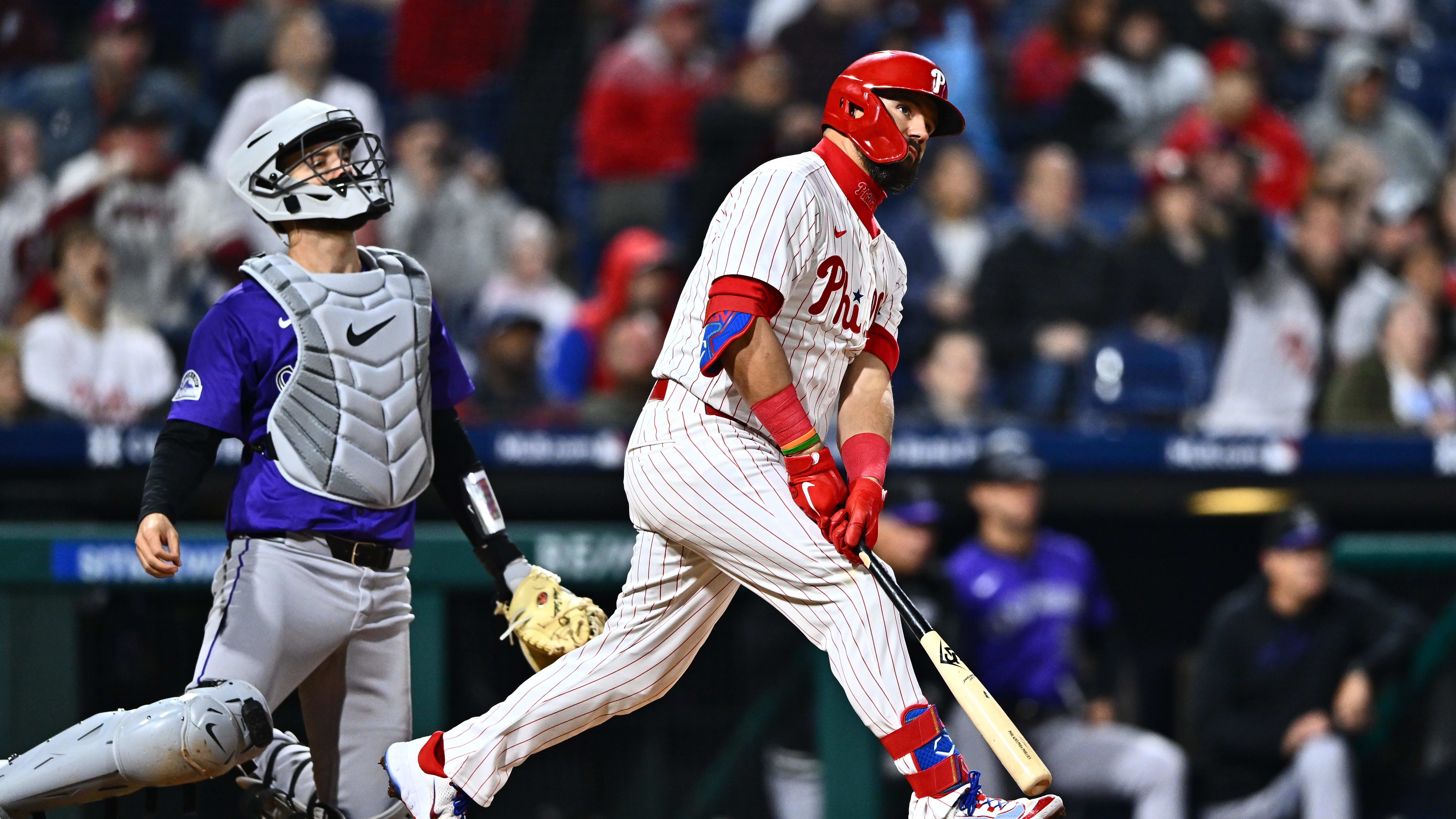 Philadelphia Phillies designated hitter Kyle Schwarber hit two home runs to lift the Phillies to victory over the Colorado Rockies. 